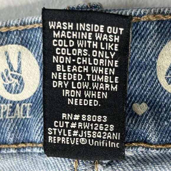 Rewash Vintage Revival High Rise Distressed Denim Dad Shorts Size 13/26 New - Picture 9 of 12